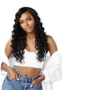 Sensationnel Curls Kinksandco Synthetic Bundles – Loose Deep Multibundle Quick Weave Hair for Natural 3c to 4c Textures (18 20 22 inch, 1 JETBLACK)(S1B/30)