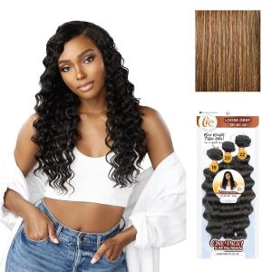 Sensationnel Curls Kinksandco Synthetic Bundles – Loose Deep Multibundle Quick Weave Hair for Natural 3c to 4c Textures (18 20 22 inch, 1 JETBLACK)(S4/27)