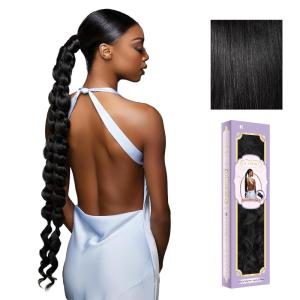 Sensationnel Glamora Glam Updo Hairextension – Unit 8 Ready to Wear Synthetic with Adjustable Pony Wrap (1 JETBLACK)(1 JETBLACK)