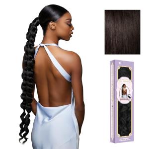 Sensationnel Glamora Glam Updo Hairextension – Unit 8 Ready to Wear Synthetic with Adjustable Pony Wrap (1 JETBLACK)(2 DARKBROWN)