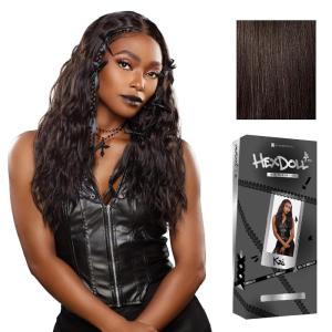 Sensationnel HexDoll 13X4 Lace Wig – Kai Lacefrontal Glueless Synthetic with Natural Density Preplucked Hairline (1 JETBLACK)(2 DARKBROWN)