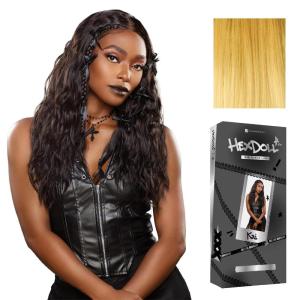 Sensationnel HexDoll 13X4 Lace Wig – Kai Lacefrontal Glueless Synthetic with Natural Density Preplucked Hairline (1 JETBLACK)(HONEYBLONDE)
