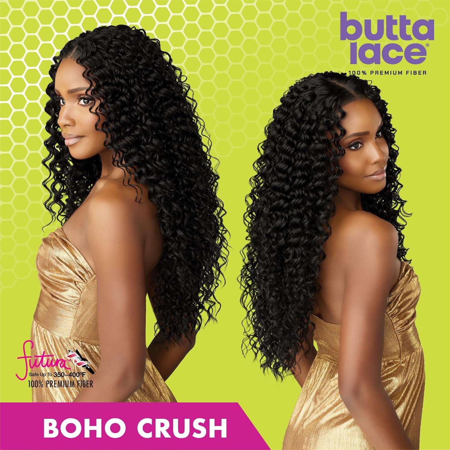 imageSensationnel Butta Lace Wigs Boho Crush Extra Wide 5 Inch Deep Parting Synthetic Preplucked Hairline Glueless Lacefront 1 JETBLACKBALAYAGEHAZELNUT
