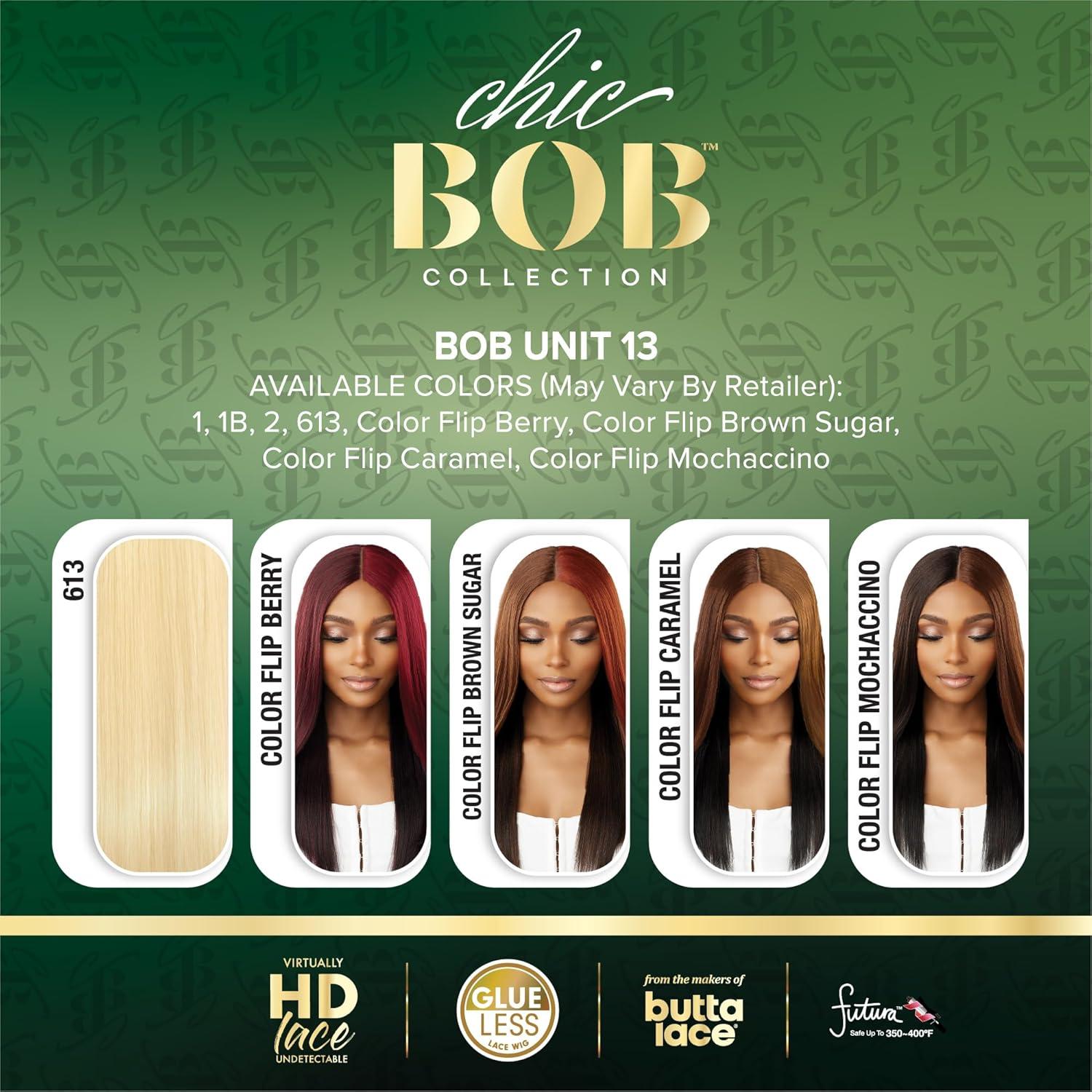 imageSensationnel Chicbob Lace Frontwig Bob Unit 13 Face Framing Glueless Wig Wide 5 Inch Deep Part Synthetic Preplucked Hairline 1 JETBLACK1 JETBLACK