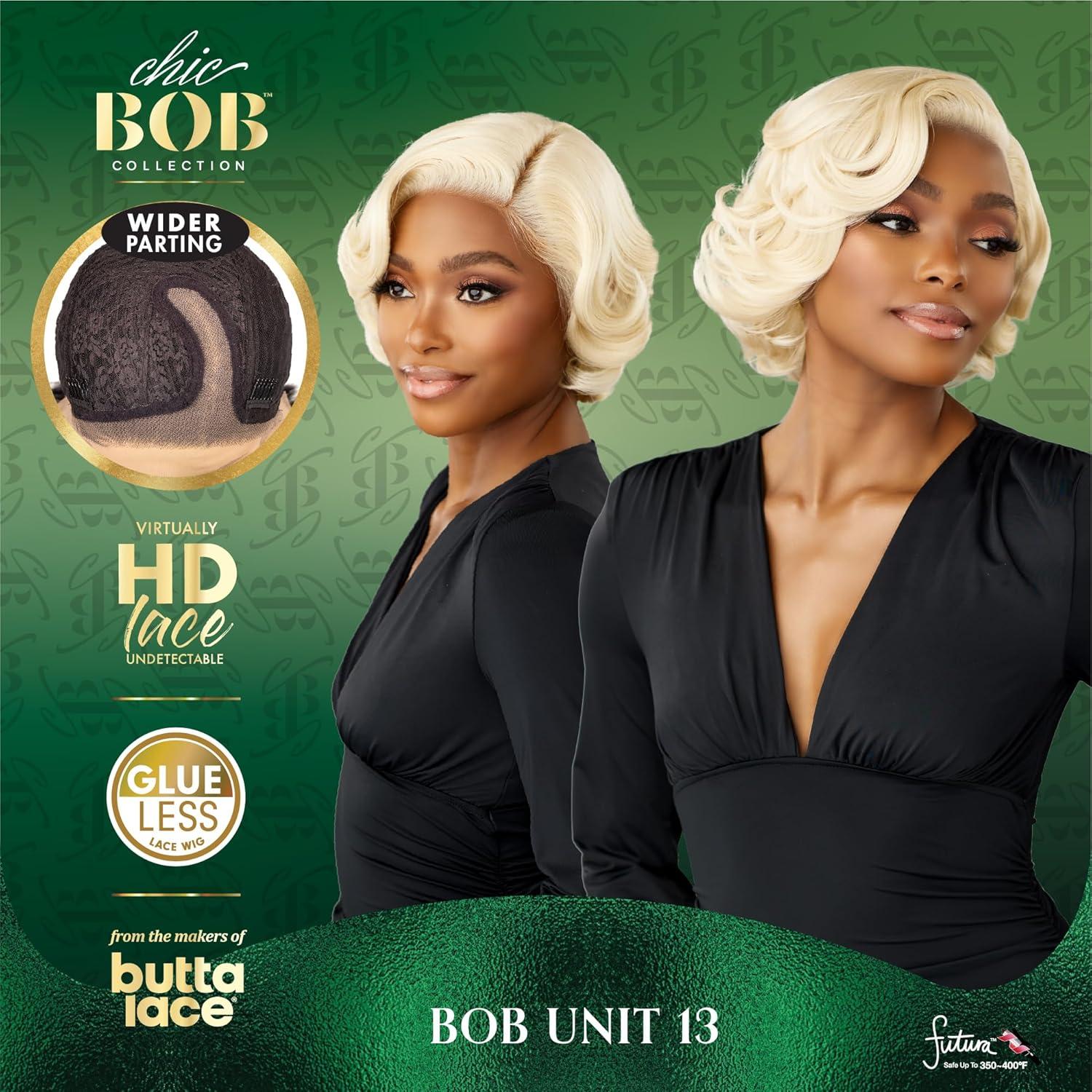 imageSensationnel Chicbob Lace Frontwig Bob Unit 13 Face Framing Glueless Wig Wide 5 Inch Deep Part Synthetic Preplucked Hairline 1 JETBLACKCOLORFLIPMOCHACCINO