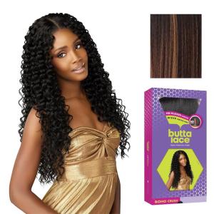 Sensationnel Butta Lace Wigs – Boho Crush Extra Wide 5 Inch Deep Parting Synthetic Preplucked Hairline Glueless Lacefront (1 JETBLACK)(BALAYAGECHOCOLATE)