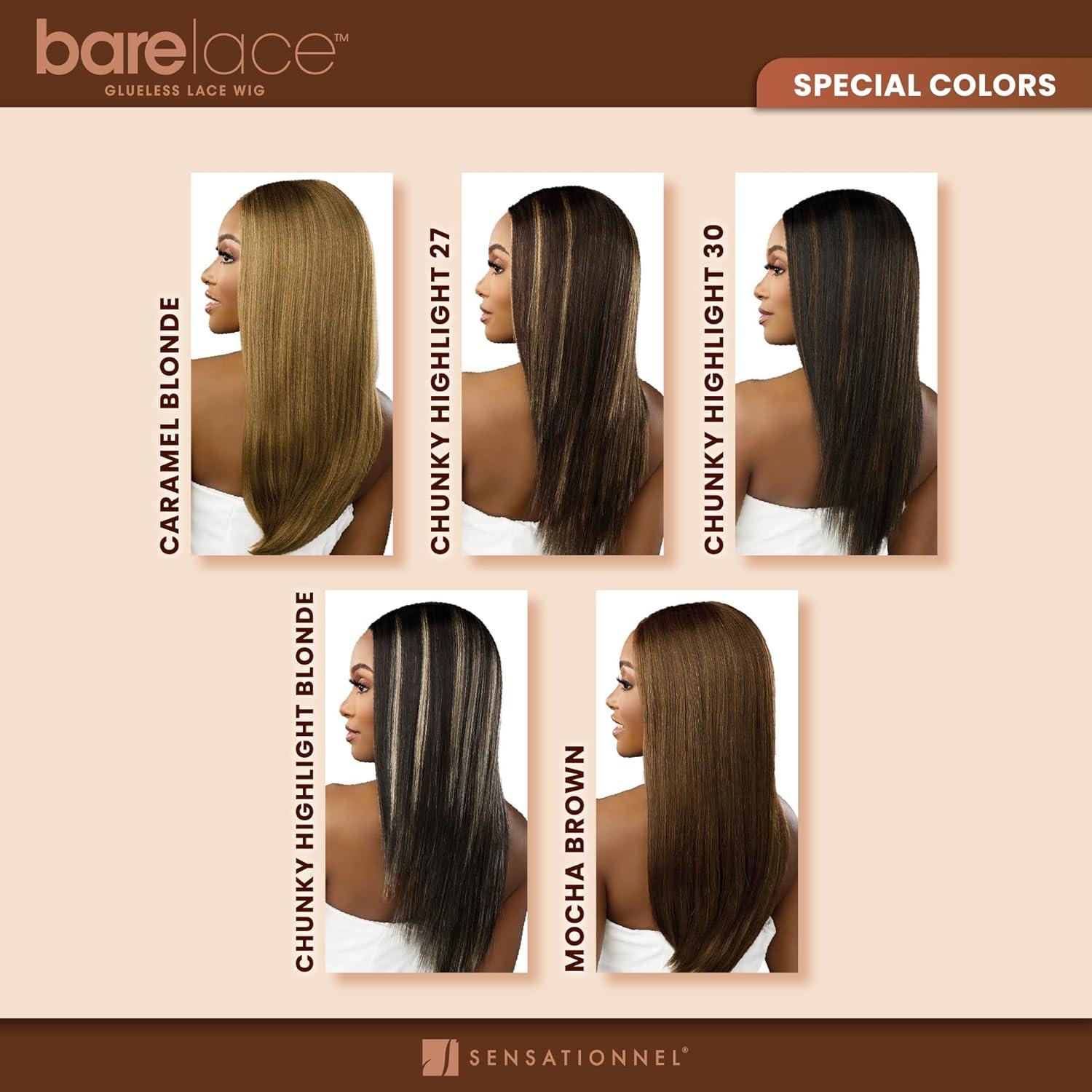 imageSensationnel Bare Lace Fulllace Wig Unit 7 Human Hair Blend All Lacefrontal Glueless Synthetic 180 Degree Preplucked Hairline 1 JETBLACKCH30