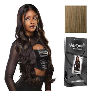 Sensationnel HexDoll 13X4 Lace Wig – Arden Lacefrontal Glueless Synthetic with Natural Density Preplucked Hairline (1 JETBLACK)(LIGHTASHBROWN)