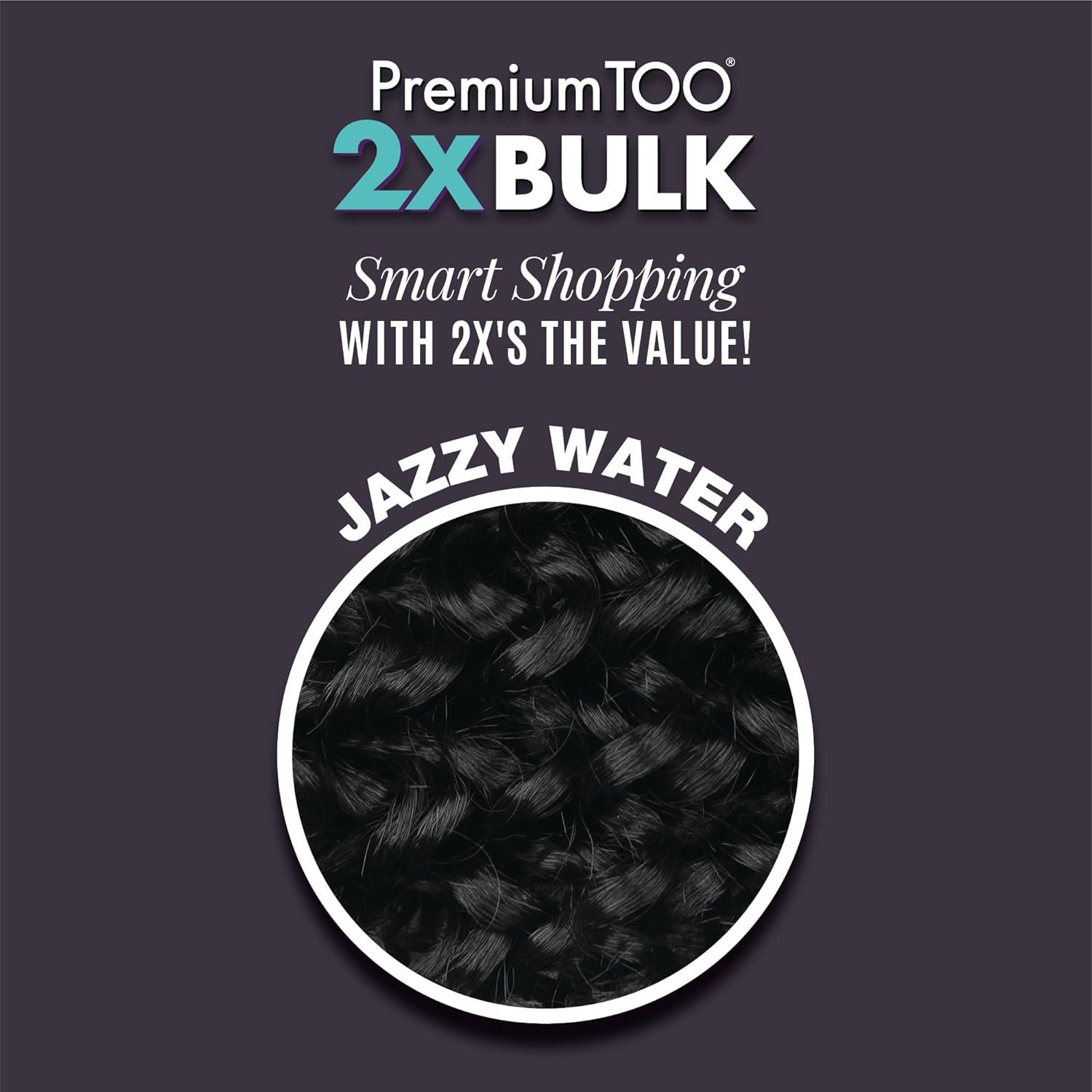 imageSensationnel PremToo Bulk Weaving 2X Jazzy Water Human Hair Blend for Boho Knotless Box or Curly Loose Wave Styles 1 Pack 14 inch 1 JETBLACKBLUSHPINK
