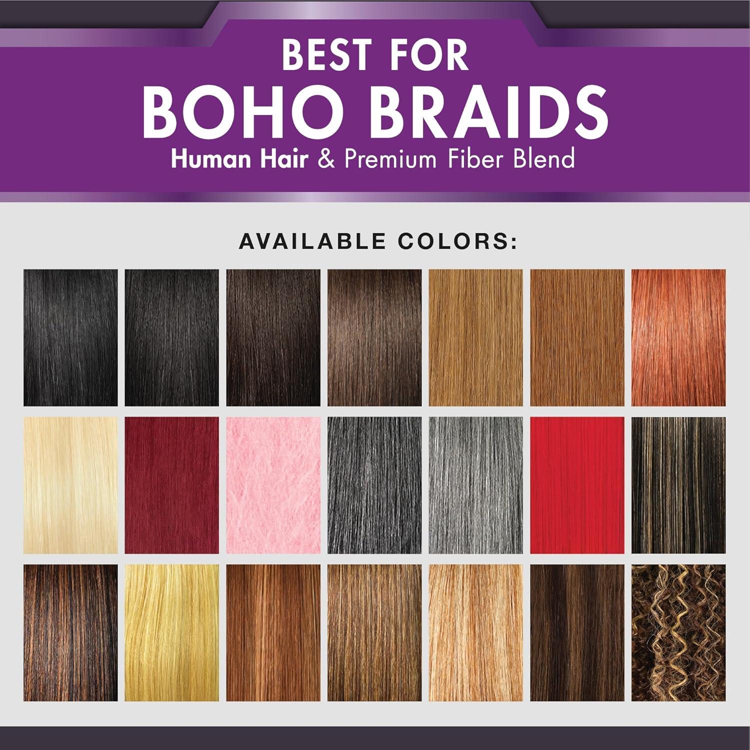 imageSensationnel PremToo Bulk Weaving 2X Jazzy Water Human Hair Blend for Boho Knotless Box or Curly Loose Wave Styles 1 Pack 14 inch 1 JETBLACKS1B30