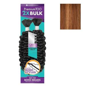 Sensationnel PremToo Bulk Weaving – 2X Jazzy Water Human Hair Blend for Boho, Knotless Box or Curly Loose Wave Styles – 1 Pack (14 inch, 1 JETBLACK)(S27/30)