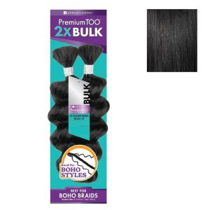 Sensationnel PremToo Bulk Weaving – 2X Ocean Wave Human Hair Blend for Boho, Knotless Box or Curly Loose Wave Styles – 1 Pack (14 inch, 1 JETBLACK)(1 JETBLACK)