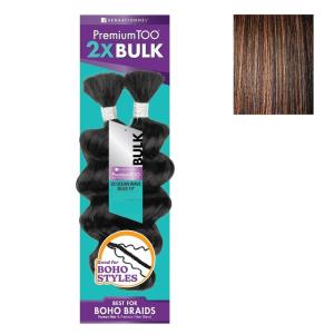 Sensationnel PremToo Bulk Weaving – 2X Ocean Wave Human Hair Blend for Boho, Knotless Box or Curly Loose Wave Styles – 1 Pack (14 inch, 1 JETBLACK)(S1B/30)