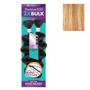 Sensationnel PremToo Bulk Weaving – 2X Ocean Wave Human Hair Blend for Boho, Knotless Box or Curly Loose Wave Styles – 1 Pack (14 inch, 1 JETBLACK)(S4/27/30)
