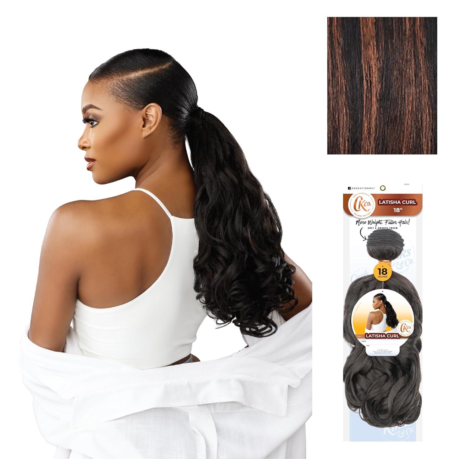 imageSensationnel Curls Kinksandco Synthetic Bundles Latisha Curl Quick Weave Hair or Pony Styles for Natural 3c to 4c Textures 18 inch 1 JETBLACKS1BGINGER