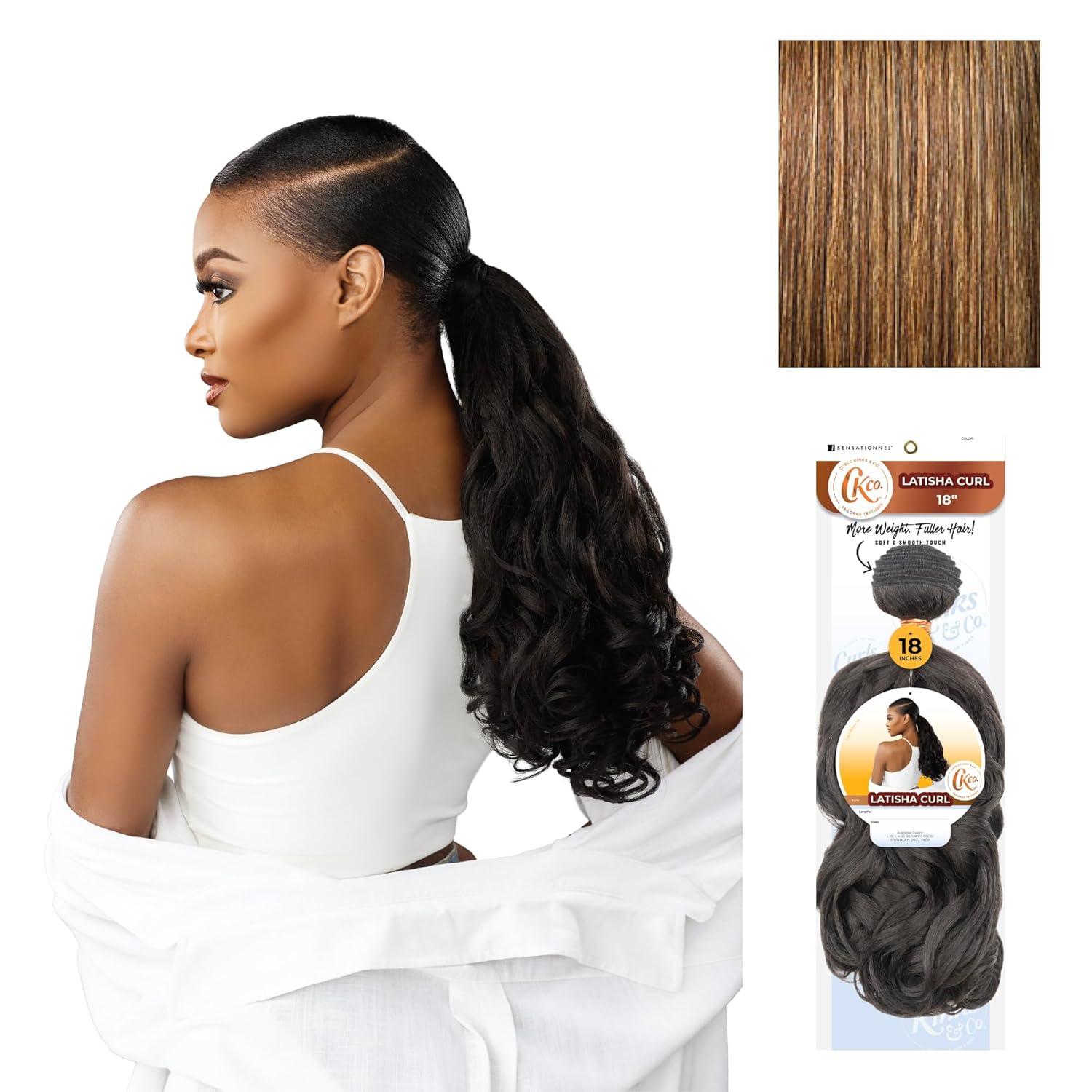imageSensationnel Curls Kinksandco Synthetic Bundles Latisha Curl Quick Weave Hair or Pony Styles for Natural 3c to 4c Textures 18 inch 1 JETBLACKS427