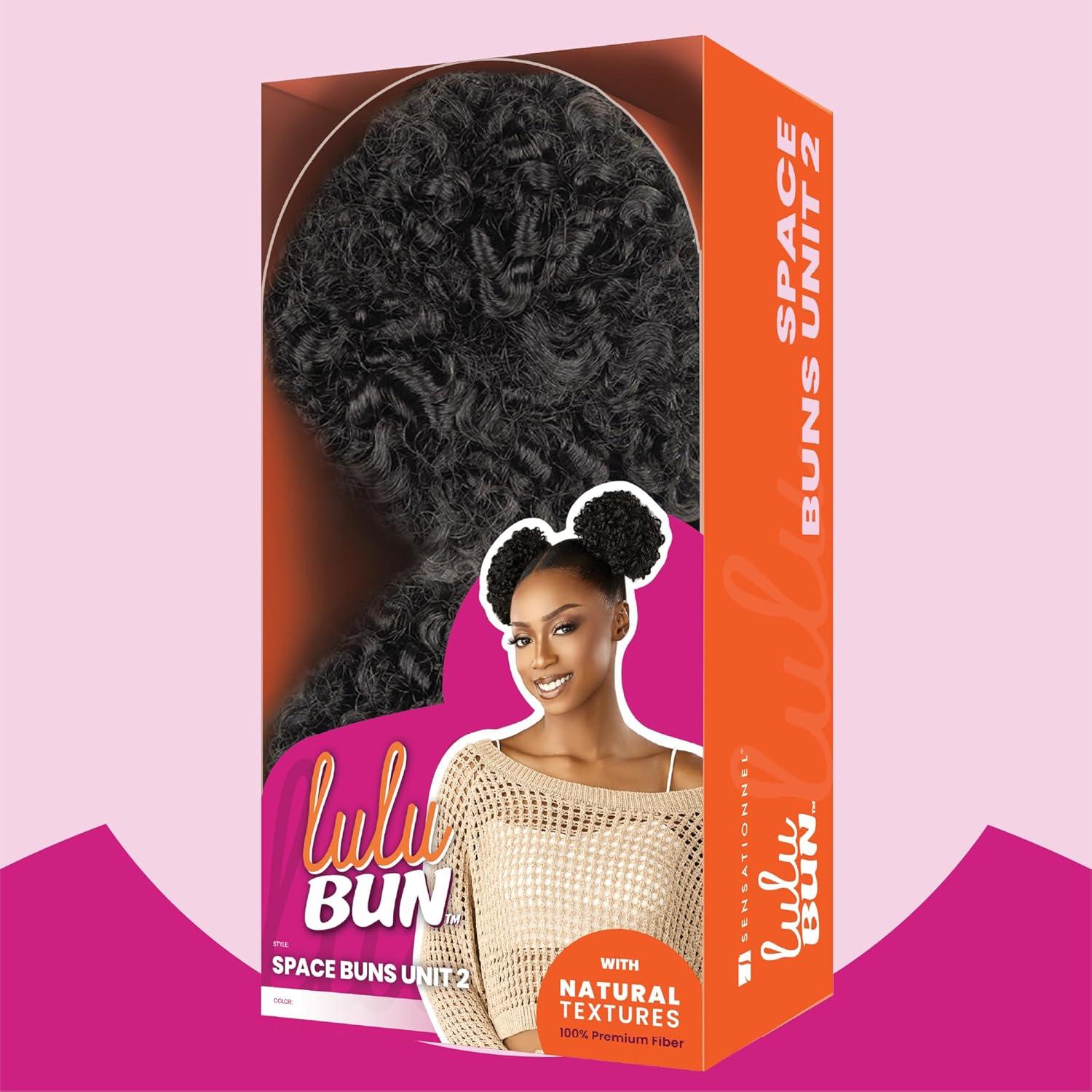 imageSensationnel Lulu Bun Hairextensions Space Buns Unit 2 Synthetic Quick and Easy Wear Hair with Natural Textures 1 JETBLACK1 JETBLACK