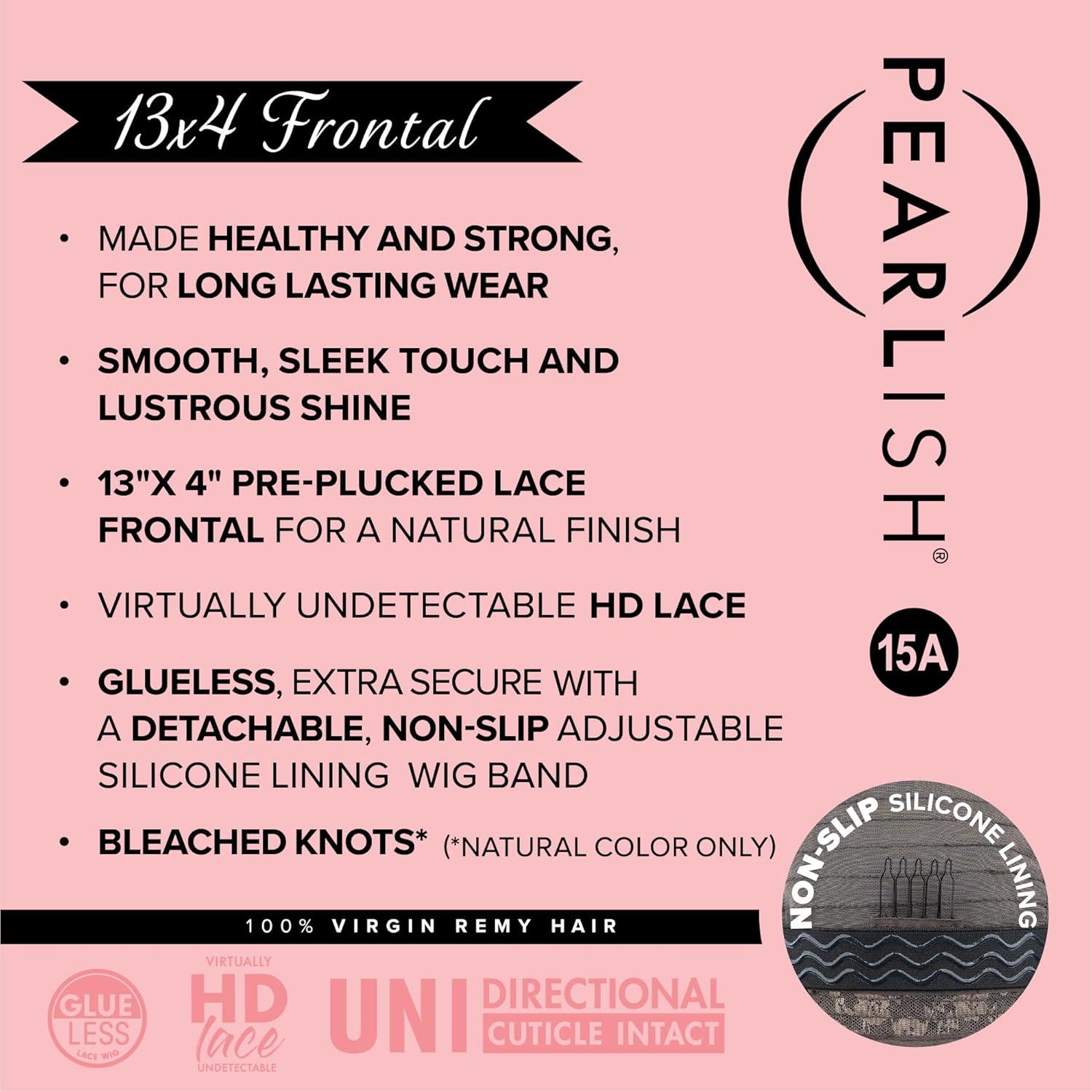 imageSensationnel Pearlish 13x4 Lace Frontal Wig Italian Curl 20 inch 15A Remy Human Hair Glueless Preplucked Hairline NATURALNATURALBLACK