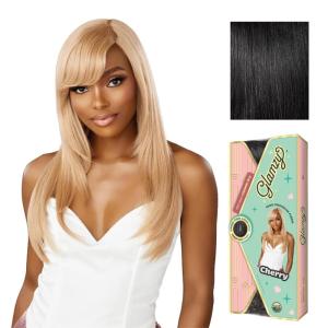 Sensationnel Glamzy Lace Crown Wig – Cherry Glueless Hand Tied CrownArea Synthetic Hair (1 JETBLACK)(1 JETBLACK)