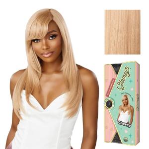 Sensationnel Glamzy Lace Crown Wig – Cherry Glueless Hand Tied CrownArea Synthetic Hair (1 JETBLACK)(ASHPEACHBLONDE)