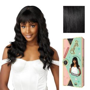 Sensationnel Glamzy Lace Crown Wig – Zoeey Glueless Hand Tied CrownArea Synthetic Hair (1 JETBLACK)(1 JETBLACK)