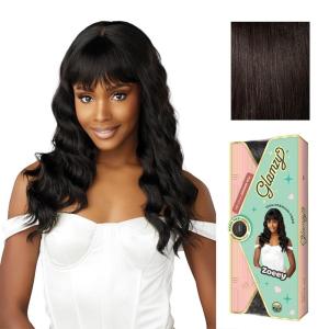 Sensationnel Glamzy Lace Crown Wig – Zoeey Glueless Hand Tied CrownArea Synthetic Hair (1 JETBLACK)(2 DARKBROWN)