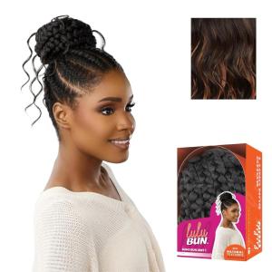 Sensationnel Lulu Bun Hairextensions – Boho Unit 1 Synthetic Quick and Easy Wear Hair with Natural Textures (1 JETBLACK)(F1B/30)