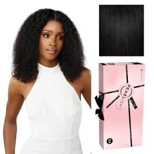 Sensationnel Pearlish 13×4 Lace Frontal Wig – Burmese Curl 20 inch 15A Remy Human Hair Glueless Preplucked Hairline (NATURAL)(NATURAL/BLACK)