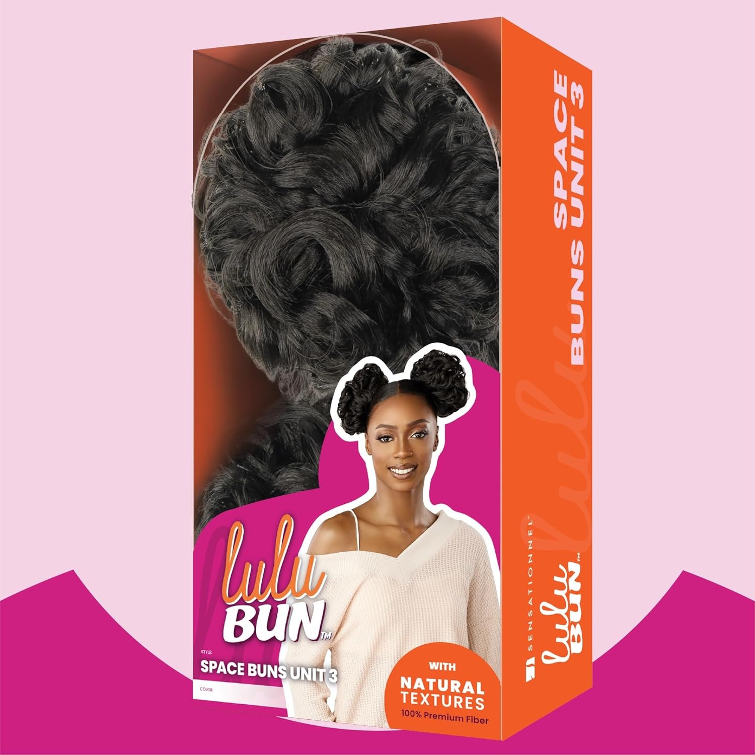 imageSensationnel Lulu Bun Hairextensions Space Buns Unit 3 Synthetic Quick and Easy Wear Hair with Natural Textures 1 JETBLACKF1B27