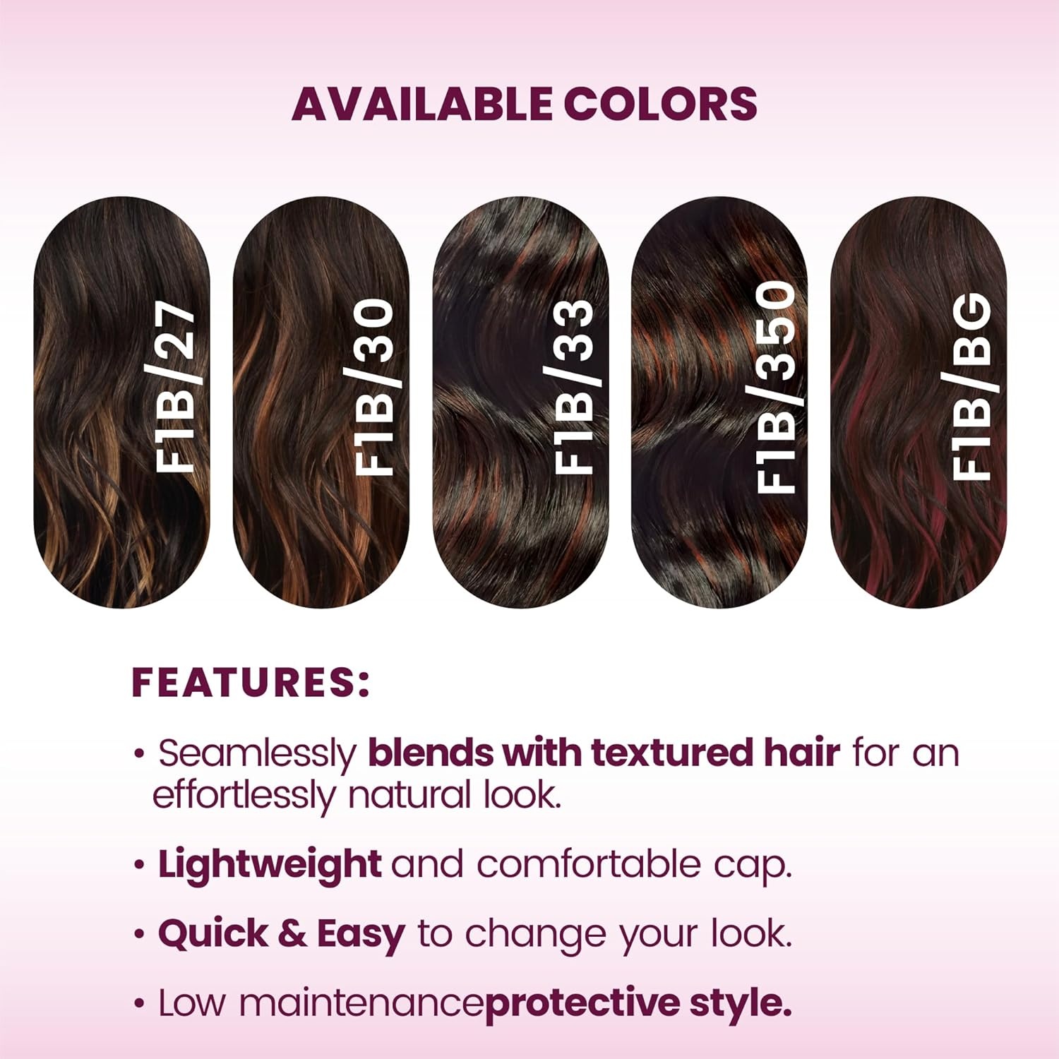image:imageSensationnel Lulu Bun Hairextensions Sleek Bun Unit 1 Synthetic Quick and Easy Wear Hair with Natural Textures 1 JETBLACK1B OFFBLACK