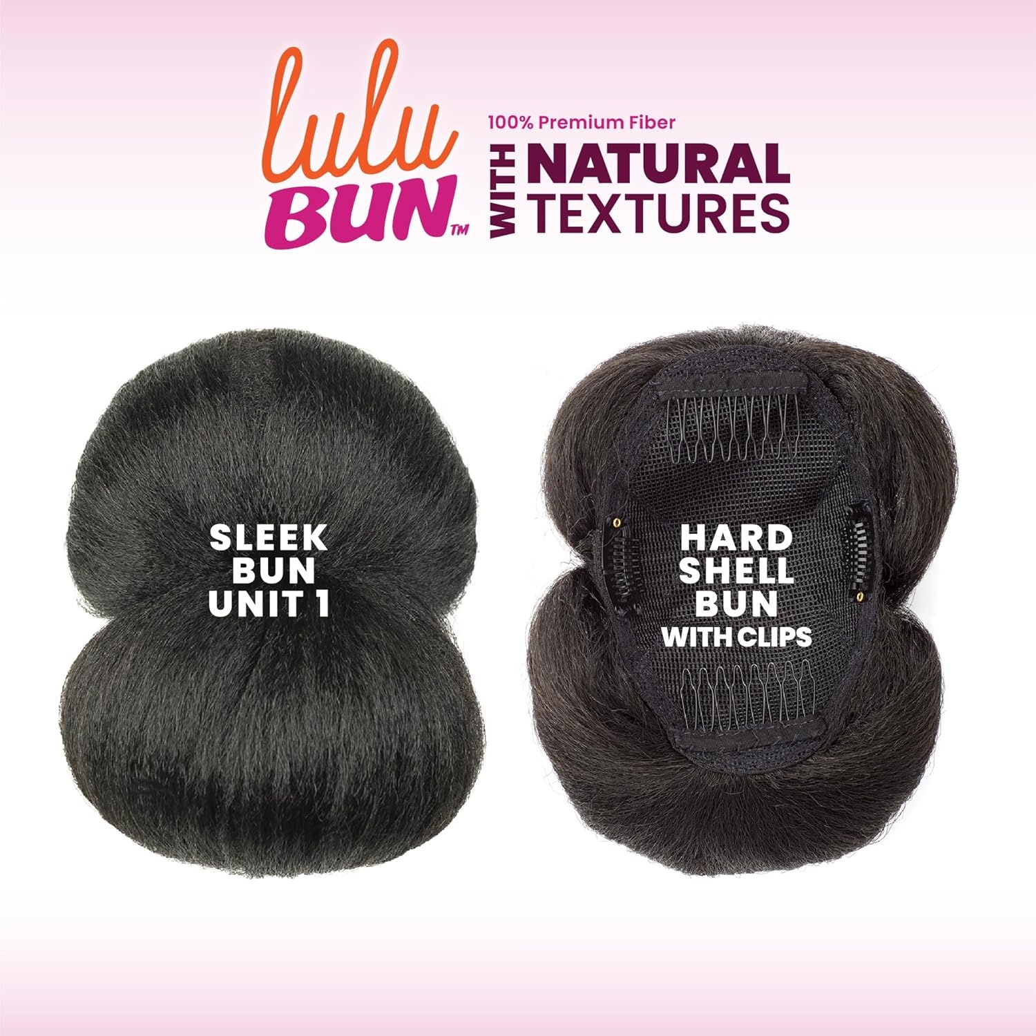 image:imageSensationnel Lulu Bun Hairextensions Sleek Bun Unit 1 Synthetic Quick and Easy Wear Hair with Natural Textures 1 JETBLACKF1B33