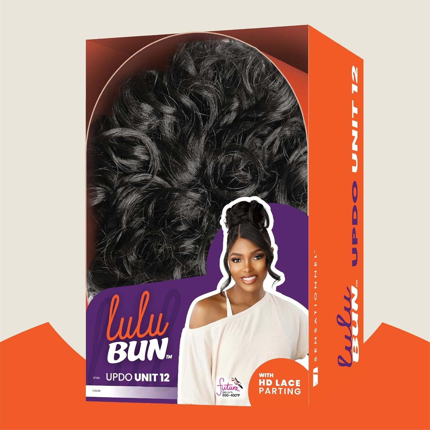 image:imageSensationnel Lulu Bun Updo Hairextensions Unit 12 Synthetic 3x35 HD Lace Parting Quick and Easy Wear Hair 1 JETBLACK1B OFFBLACK