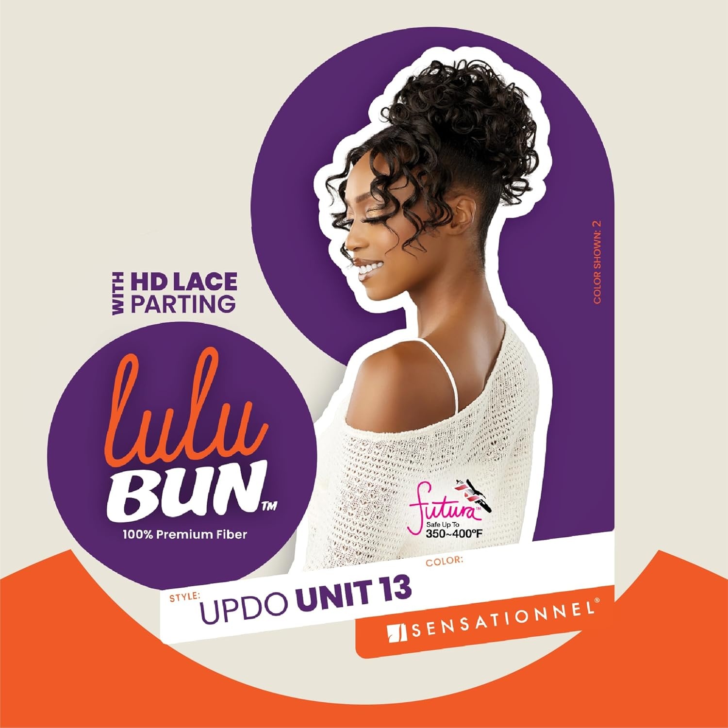 image:imageSensationnel Lulu Bun Updo Hairextensions Unit 13 Synthetic 3x35 HD Lace Parting Quick and Easy Wear Hair 1 JETBLACK2 DARKBROWN
