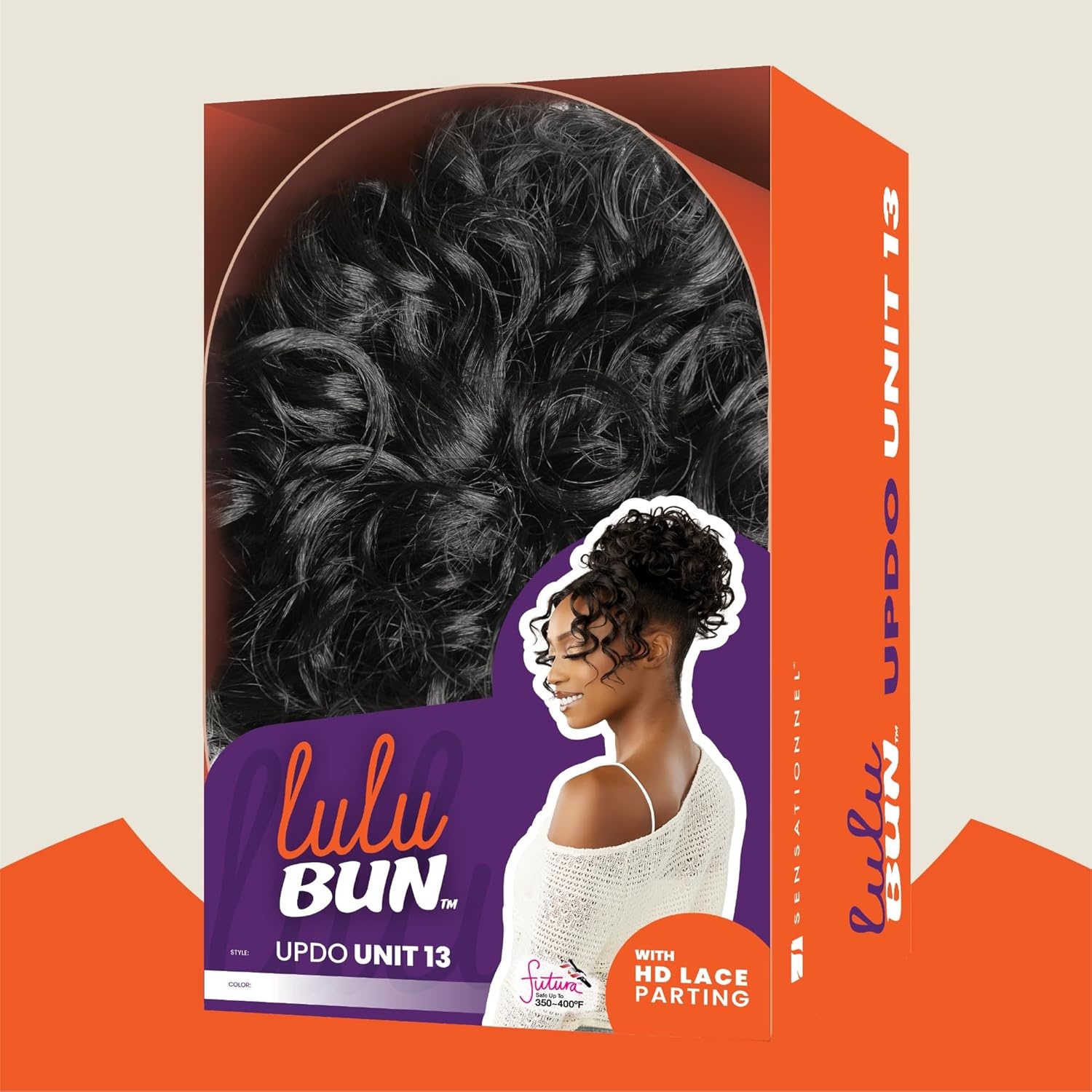 image:imageSensationnel Lulu Bun Updo Hairextensions Unit 13 Synthetic 3x35 HD Lace Parting Quick and Easy Wear Hair 1 JETBLACKF1B30