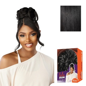 Sensationnel Lulu Bun Updo Hairextensions – Unit 12 Synthetic 3×3.5 HD Lace Parting Quick and Easy Wear Hair (1 JETBLACK)(1 JETBLACK)