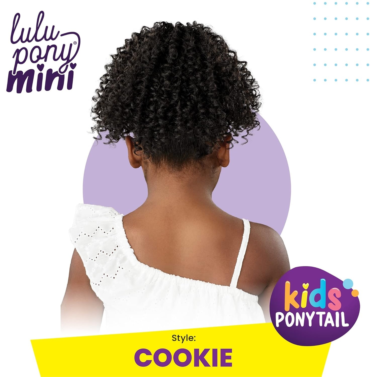image:imageSensationnel Lulupony mini cookie ponytail drawstring for kids synthetic pony up do wig piece 1B OFFBLACK1B OFFBLACK