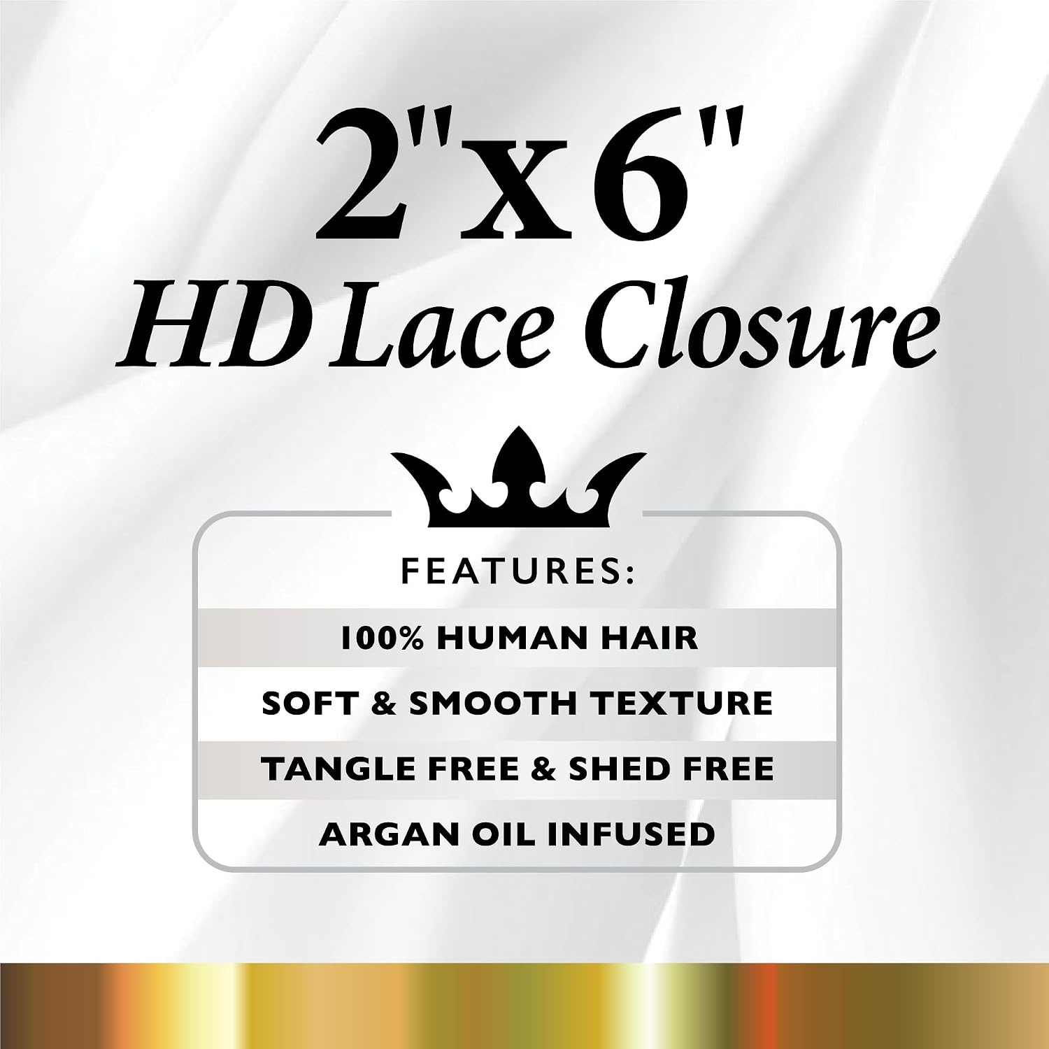 image:imageSensationnel Empire 2x6 Closure Yaki HD Lace Human Hair Extensions 12 inch 1 JETBLACK1B OFFBLACK