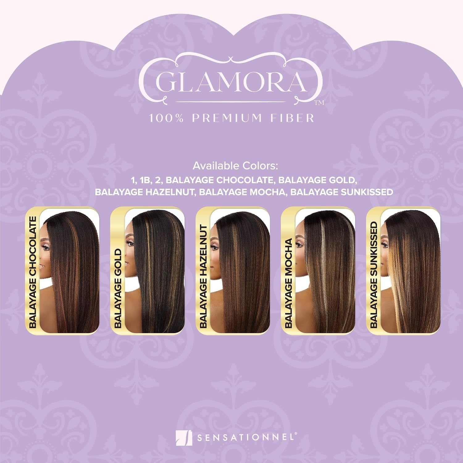 image:imageSensationnel Glamora Lace Front Wig Classy Unit 3 13x4 Pre Styled Glueless Ready to Wear Synthetic Preplucked Hairline 1 JETBLACKBALAYAGEHAZELNUT