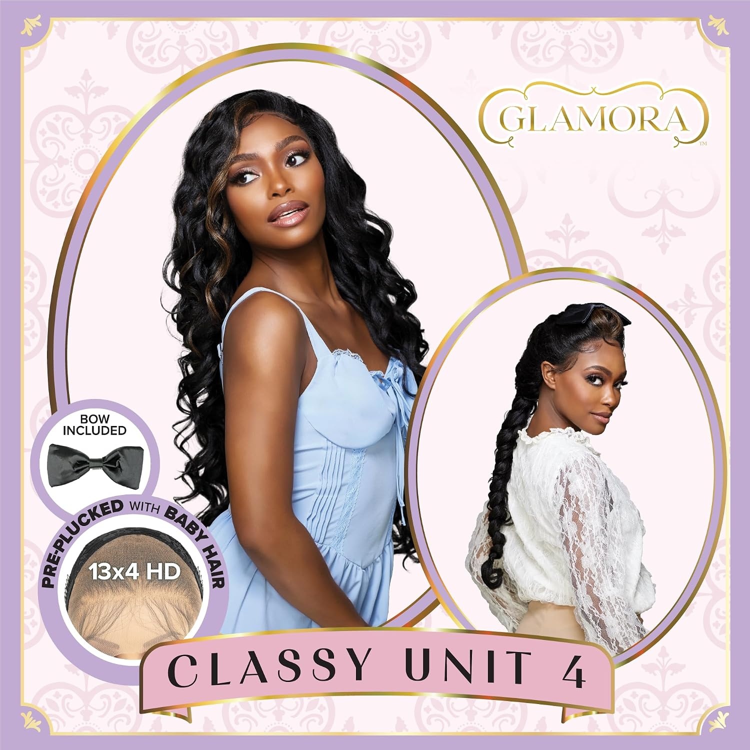 image:imageSensationnel Glamora Lace Front Wig Classy Unit 4 13x4 Pre Styled Glueless Ready to Wear Synthetic Preplucked Hairline 1 JETBLACK1B OFFBLACK