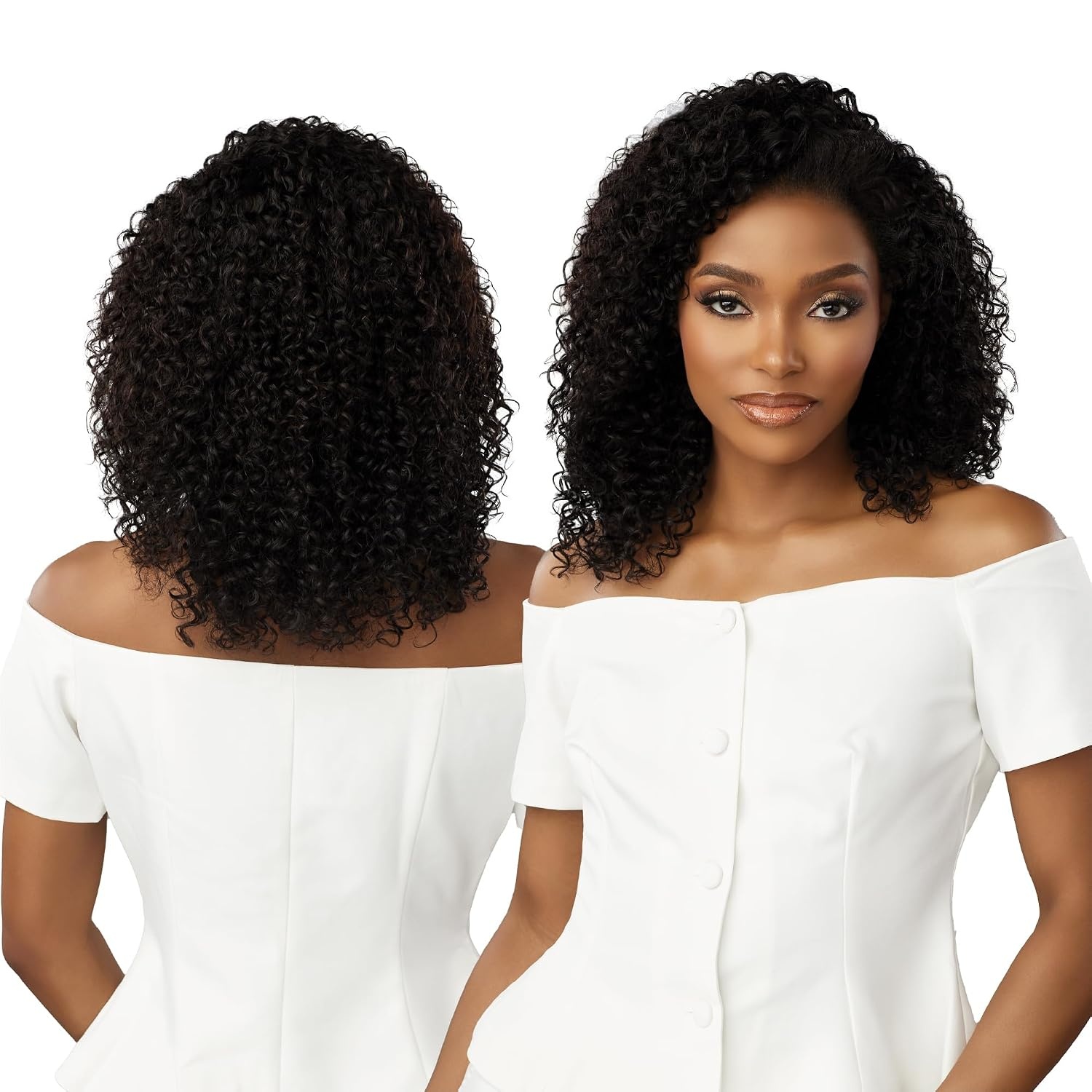 image:imageSensationnel Half Wig Bohemian 16 Inch Human Hair 13A Unprocessed Quick Easy Styling NATURALNATURAL