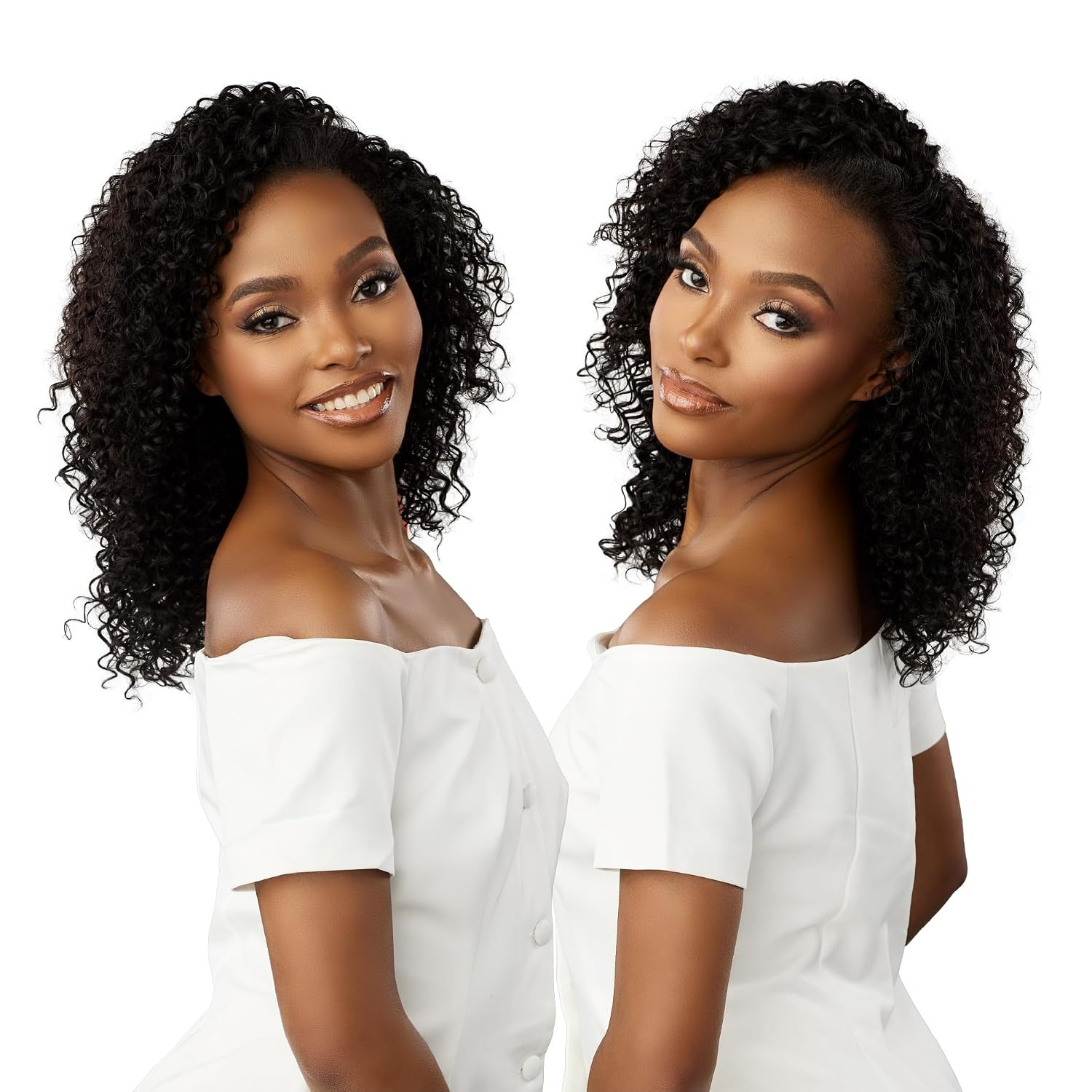 image:imageSensationnel Half Wig Bohemian 16 Inch Human Hair 13A Unprocessed Quick Easy Styling NATURALNATURAL