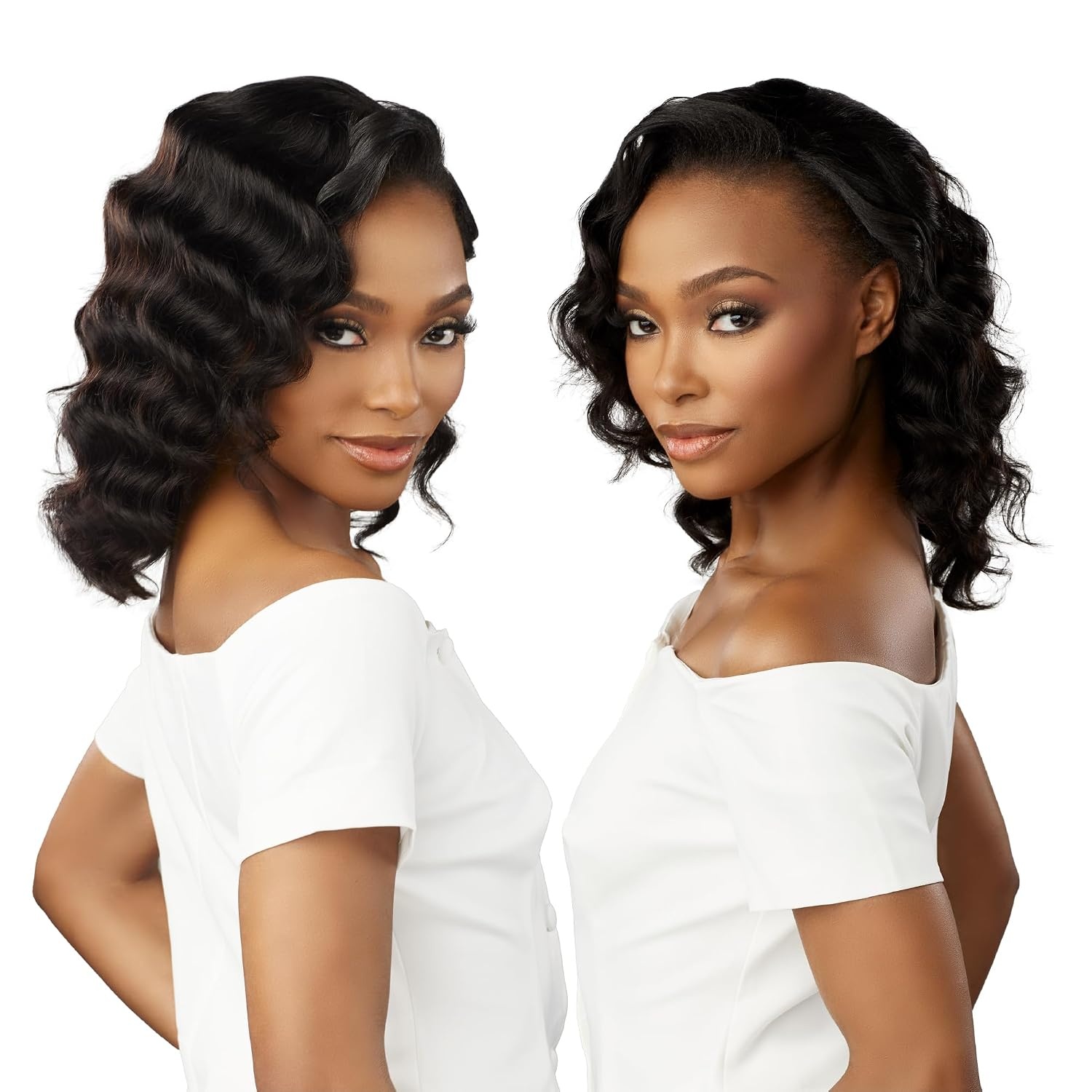 image:imageSensationnel Half Wig Loose Deep 16 Inch Human Hair 13A Unprocessed Quick Easy Styling NATURALNATURAL