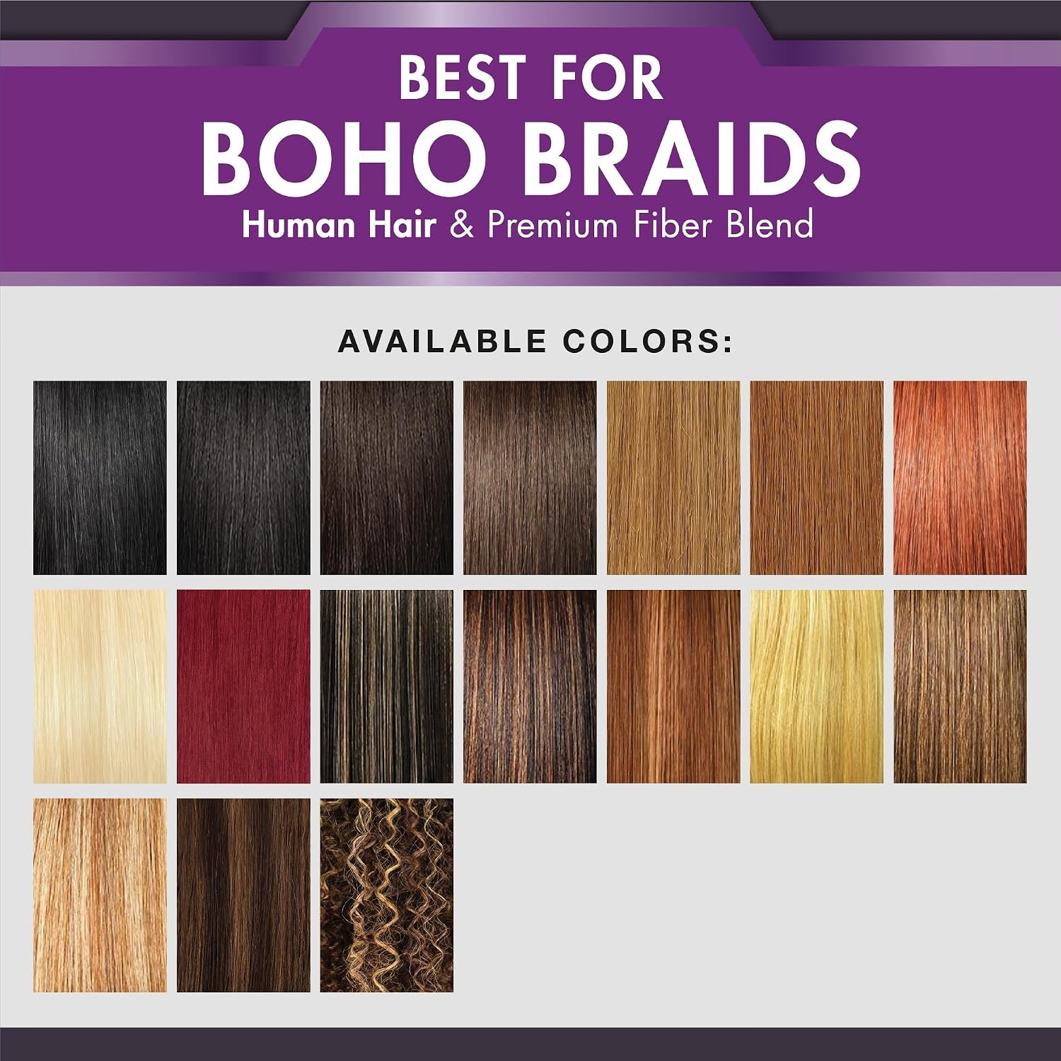 image:imageSensationnel PremToo Bulk Weaving 2X Burmese Curl Human Hair Blend for Boho Knotless Box or Curly Loose Wave Styles 14 inch 1 JETBLACK1B OFFBLACK