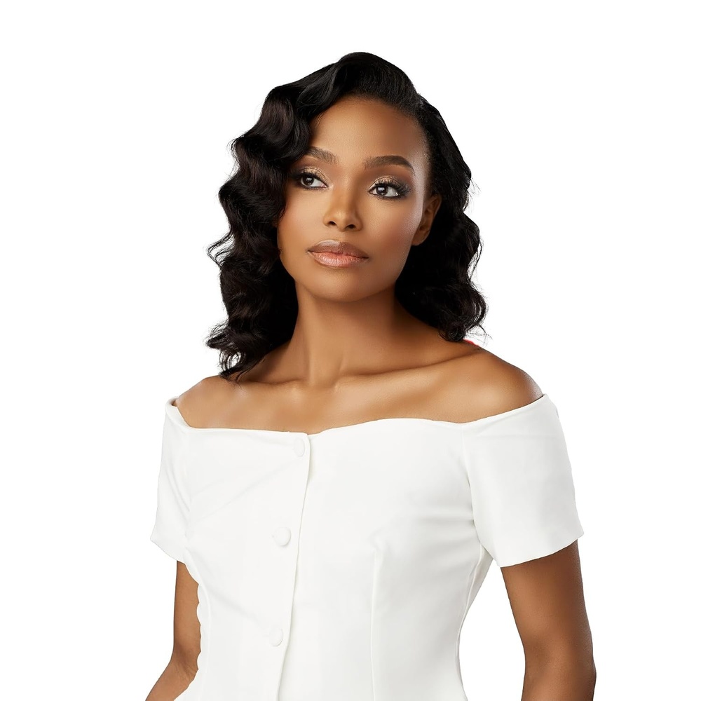 image:imageSensationnel Half Wig Loose Deep 16 Inch Human Hair 13A Unprocessed Quick Easy Styling NATURALNATURALBLACK