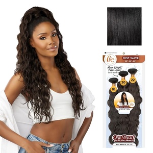 Sensationnel Curls Kinksandco Synthetic Bundles – Mist Wave Multibundle Quick Weave Hair for Natural 3c to 4c Textures (18 20 22 inch, 1 JETBLACK)(1 JETBLACK)
