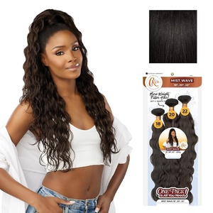 Sensationnel Curls Kinksandco Synthetic Bundles – Mist Wave Multibundle Quick Weave Hair for Natural 3c to 4c Textures (18 20 22 inch, 1 JETBLACK)(1B OFFBLACK)
