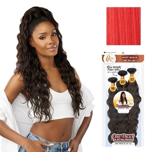 Sensationnel Curls Kinksandco Synthetic Bundles – Mist Wave Multibundle Quick Weave Hair for Natural 3c to 4c Textures (18 20 22 inch, 1 JETBLACK)(APPLERED)