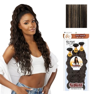 Sensationnel Curls Kinksandco Synthetic Bundles – Mist Wave Multibundle Quick Weave Hair for Natural 3c to 4c Textures (18 20 22 inch, 1 JETBLACK)(S1B/27)