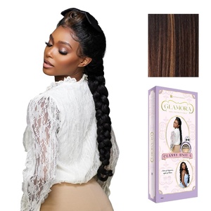 Sensationnel Glamora Lace Front Wig – Classy Unit 4 13×4 Pre Styled Glueless Ready to Wear Synthetic Preplucked Hairline (1 JETBLACK)(BALAYAGECHOCOLATE)