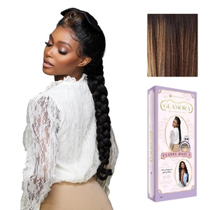 Sensationnel Glamora Lace Front Wig – Classy Unit 4 13×4 Pre Styled Glueless Ready to Wear Synthetic Preplucked Hairline (1 JETBLACK)(BALAYAGESUNKISSED)